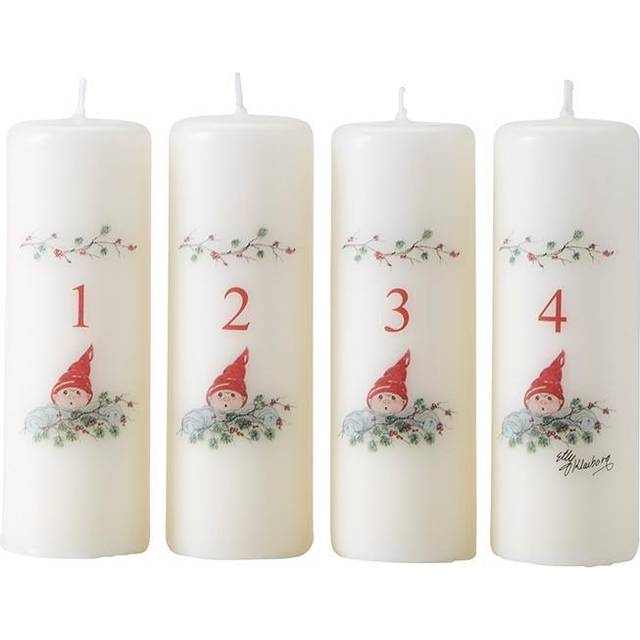 Billede af Klarborg Advent Light Elf in Hiding White Adventslys 4stk