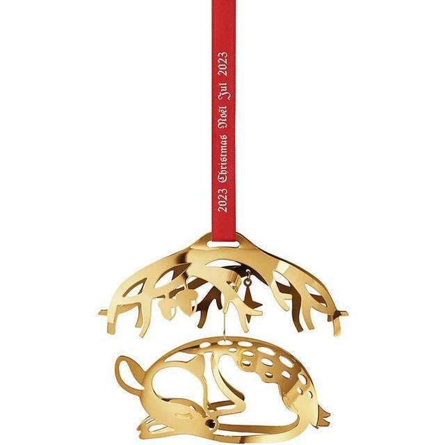 Billede af Georg Jensen Juleuro Sovende Dådyr Juletræspynt 8cm
