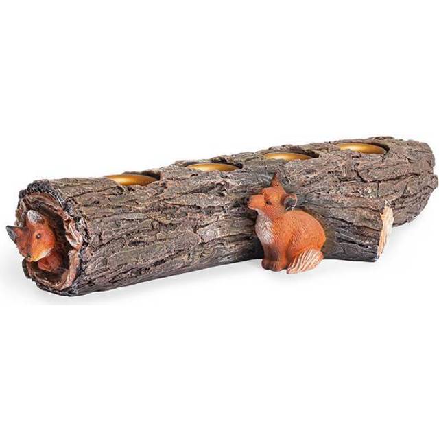 Billede af Lykketrold Advent Stage Tree Trunk Brown Julelysestage 8cm