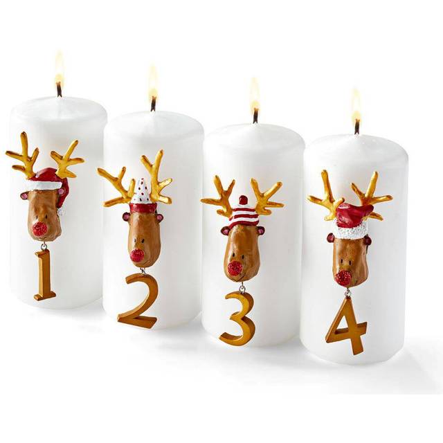 Billede af Medusa Copenhagen Rudolf Advent Julelysestage 5.5cm 4stk