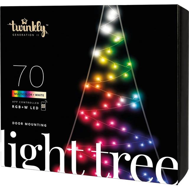 Billede af Twinkly Door Mount Pre-Lighted Black Julelampe