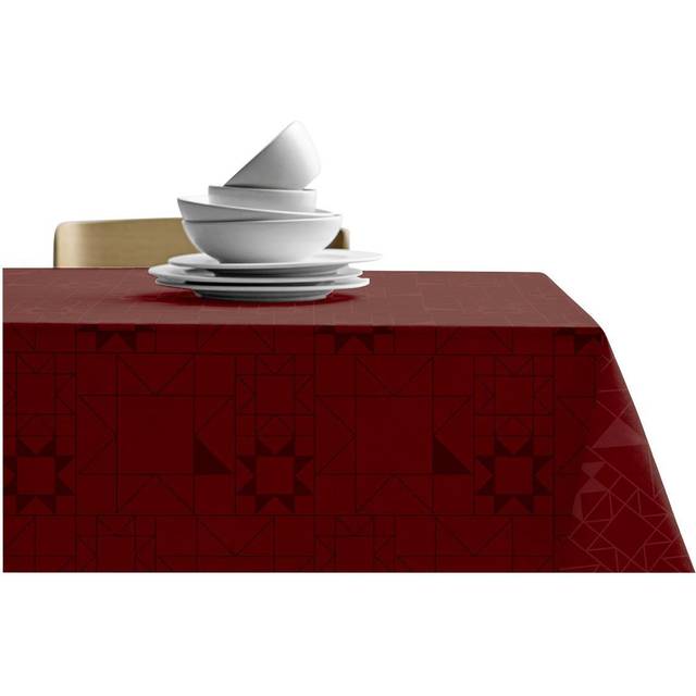 Billede af Södahl Star Damask Dug Rød (270x140cm)