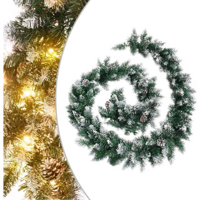 Billede af vidaXL Juleguirlande Med LED-Lys 2,7 M PVC Grøn