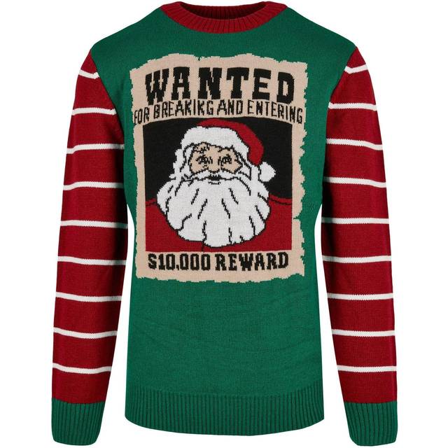 Billede af Urban Classics Wanted Christmas Sweater x-masgreen/white